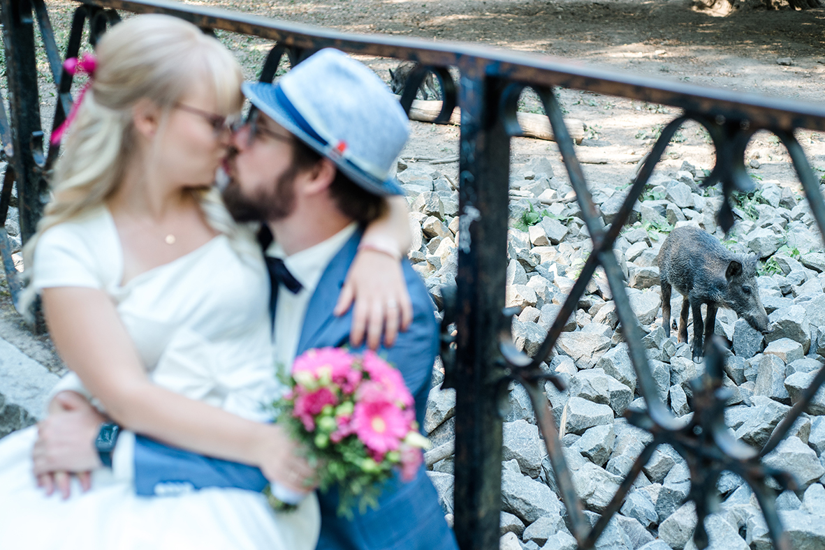 Hochzeit feiern und Hochzeitsfotos im Wildpark in Leipzig - Außergewöhnliche Hochzeitslocation in Leipzig 