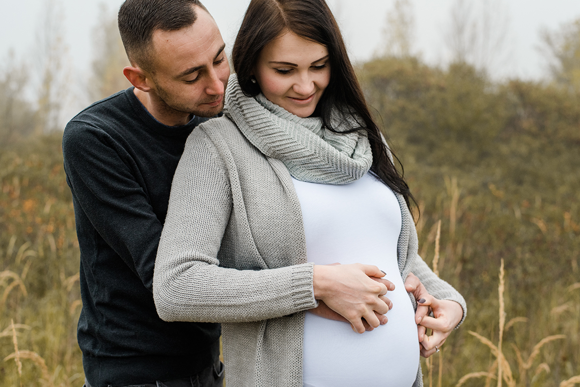 Babybauchfotos bei frostigen Temperaturen in Merseburg bei Halle / Leipzig - Babybauchfotografie