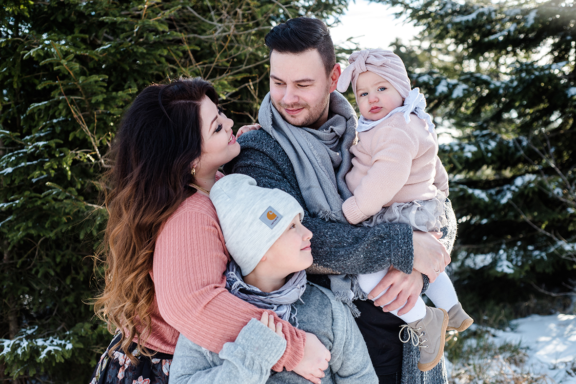 Familien Fotoshooting Leipzig, Familienfotos Leipzig, Fotoshooting im Schnee