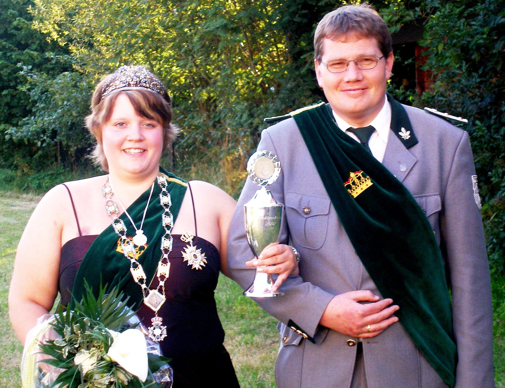 Schützenkönigspaar 2007: Jennifer Bald und Prinzregent Wolfgang Dickel