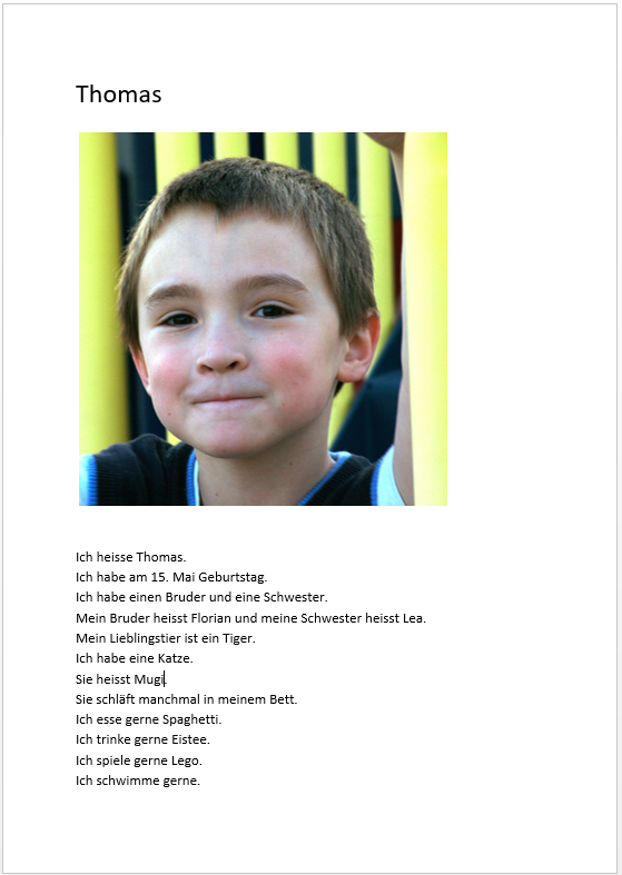 Steckbrief schreiben vorlage