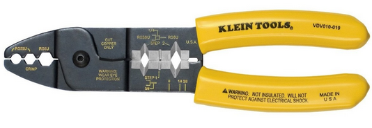 Klein Pinzas de compresion conector F con aro incluido RG58/RG59 / RG6