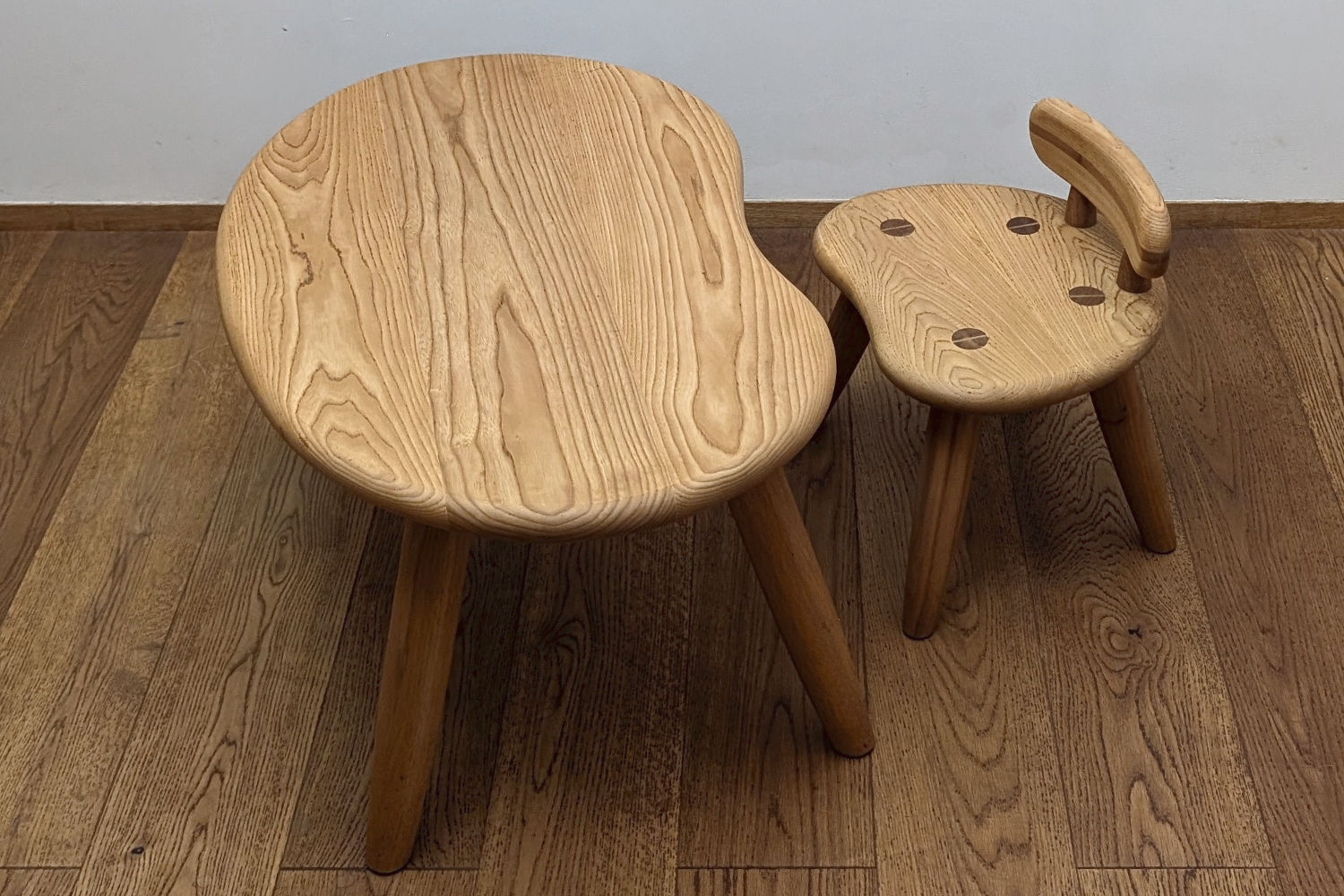 子供のそら豆テーブル＆チェア 神奈川の家具工房ひょうたん蔵