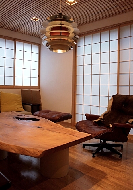 屋久杉一枚板のセンターテーブル(横浜市 T様邸)