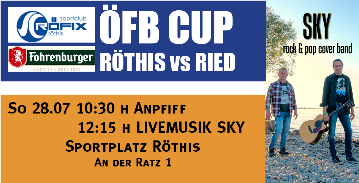 SKY Live Fussball ÖFB Cup Röthis vs Ried