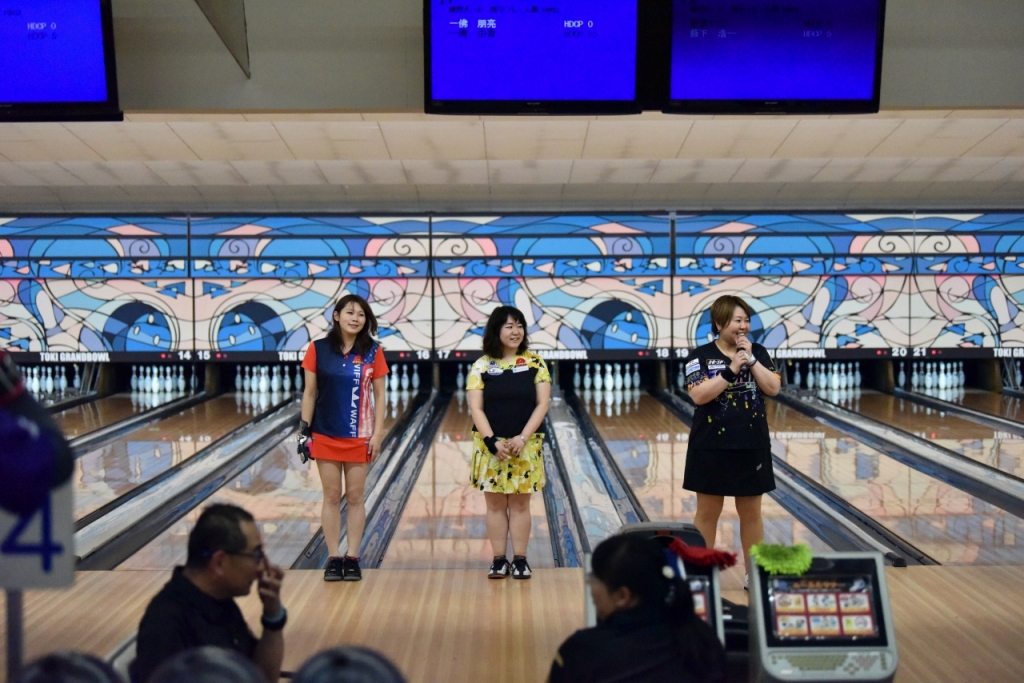 写真左から、星野恵梨プロ(49期546番) 山田弥佳プロ(36期372番) 板倉奈智美プロ(46期498番)