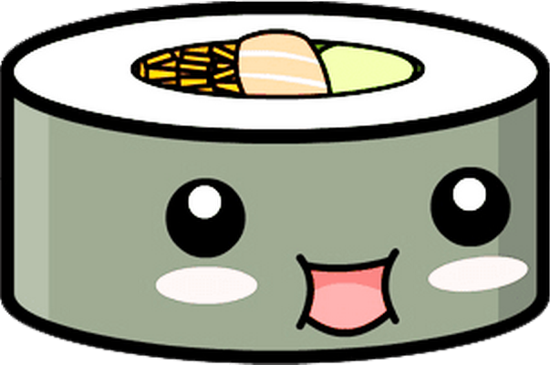 sushi - restauration - alimentation - smiley émoticône émoji cartoon clipart illustration - artémotic