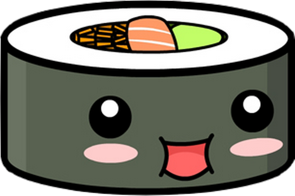 sushi - restauration - alimentation - smiley émoticône émoji cartoon clipart illustration - artémotic