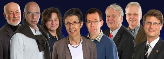 Die Gründungsmitglieder des Vereins (von links nach rechts): Detlef Goos, Dr. Wolf-Peter Groß, Stefanie Bolle, Ursel Neuhoff, Kai Schröder, Dr. Ernst-August Ehlers, Klaus Parusel, Volker Gawron