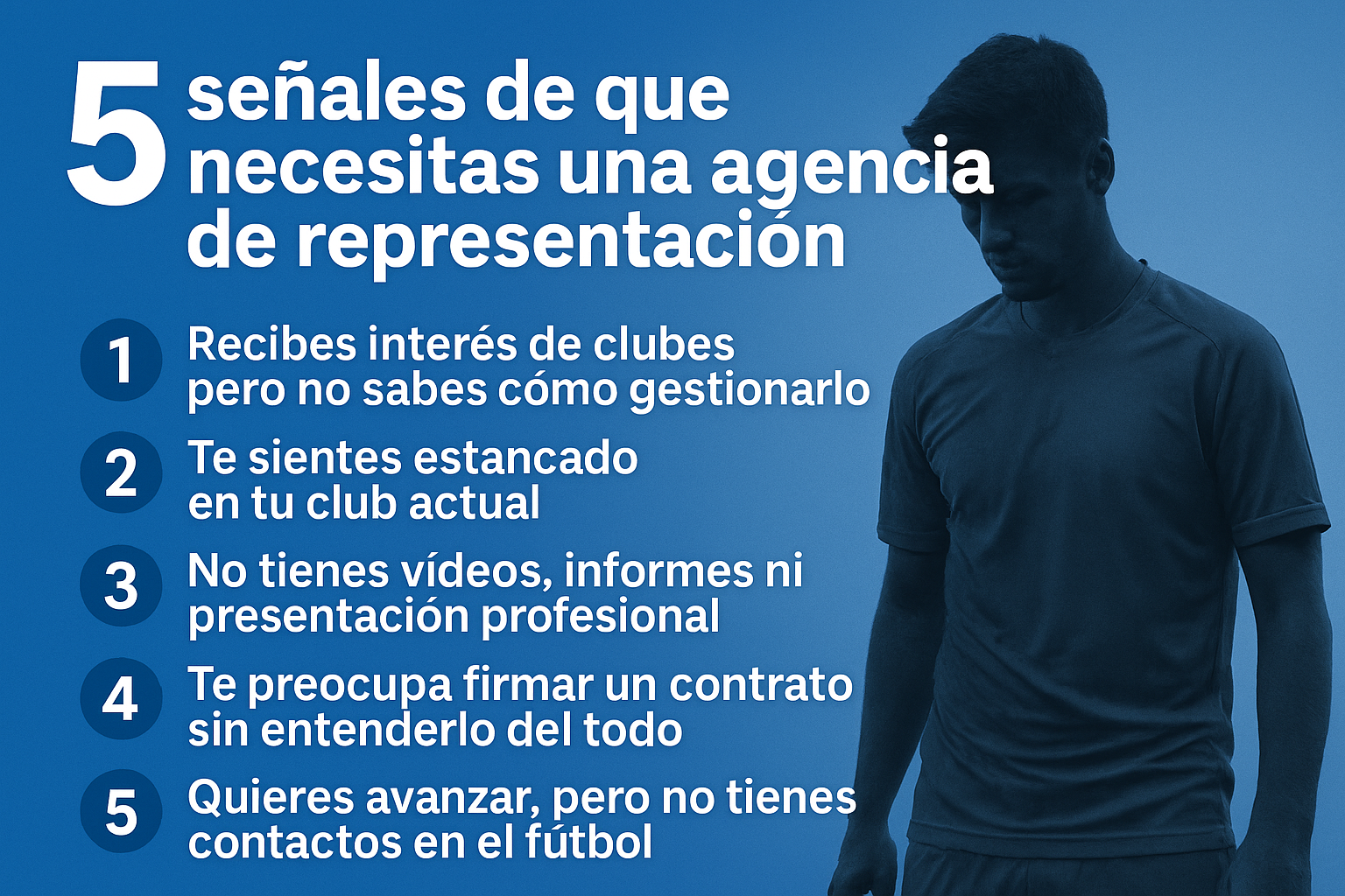 5 señales de que necesitas una agencia de representación profesional como JEP Sports Management