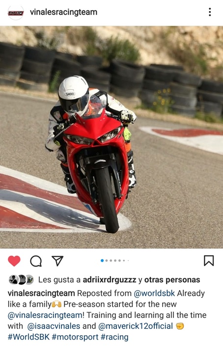 Primer stage de nuestro piloto Adrian Rodriguez con el equipo de Maverick Viñales