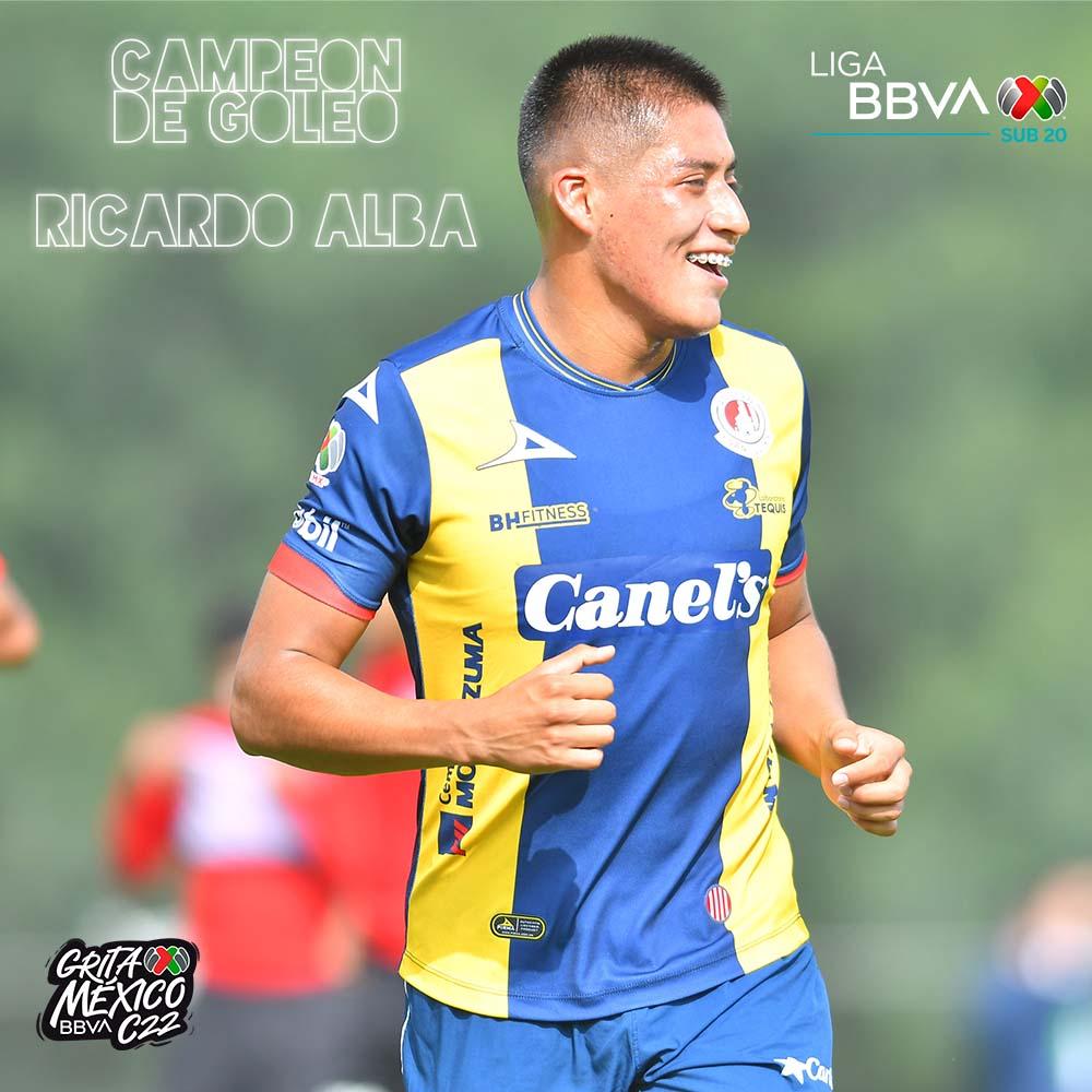 Ricardo Alba, máximo goleador sub20 de México en la fase regular
