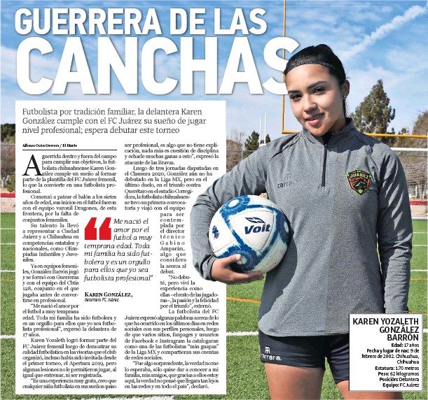 Karen Yozaleth Gonzalez Barron Jep Sports Agencia De Futbolistas