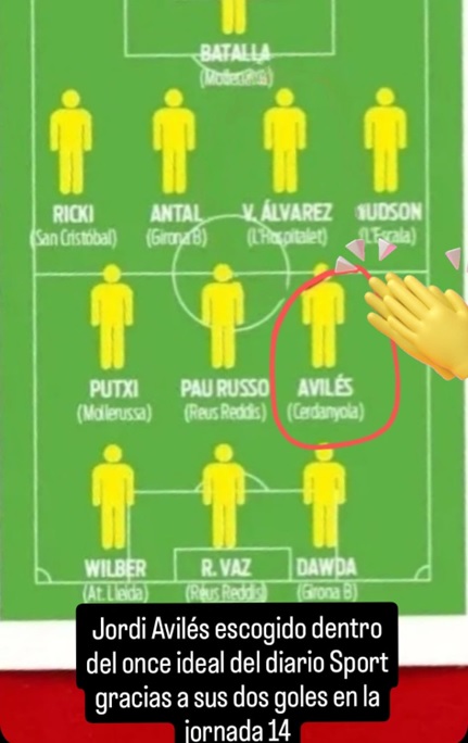 Gran actuación de Jordi Avilés en la Jornada 14