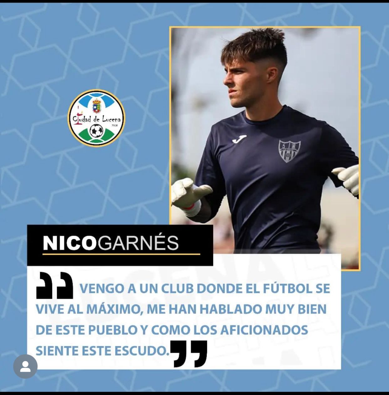 Nico Garnés ficha por el CD Ciudad de Lucena de 3ª rfef