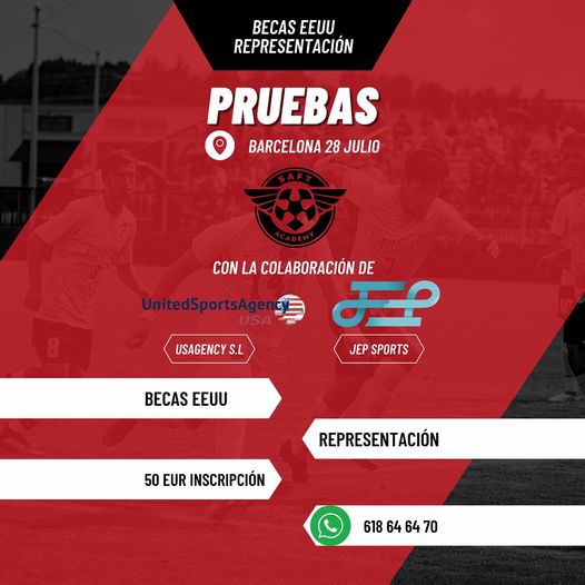 Pruebas de fútbol en Barcelona para obtener becas en EEUU