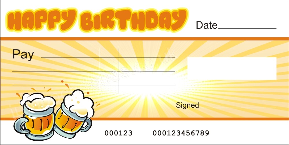 extra large giant blank cheque happy birthday gift of money etsy uk