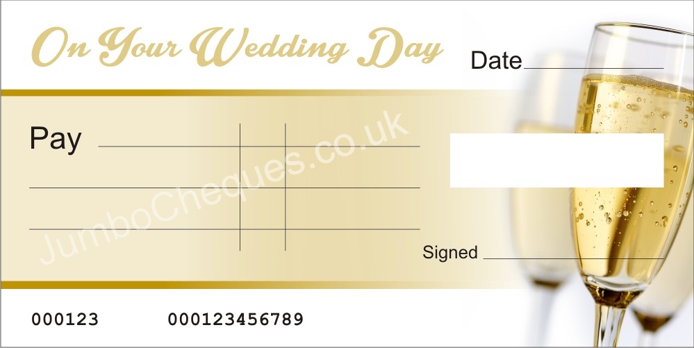 Jumbo Wedding Cheques The Home of Big Presentation Cheques