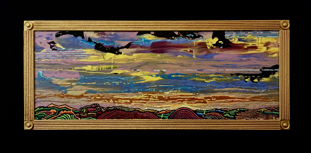 THE SMELL OF DUST, acrylic on wood panel, 16”x 38.5”, 2019      $600.00