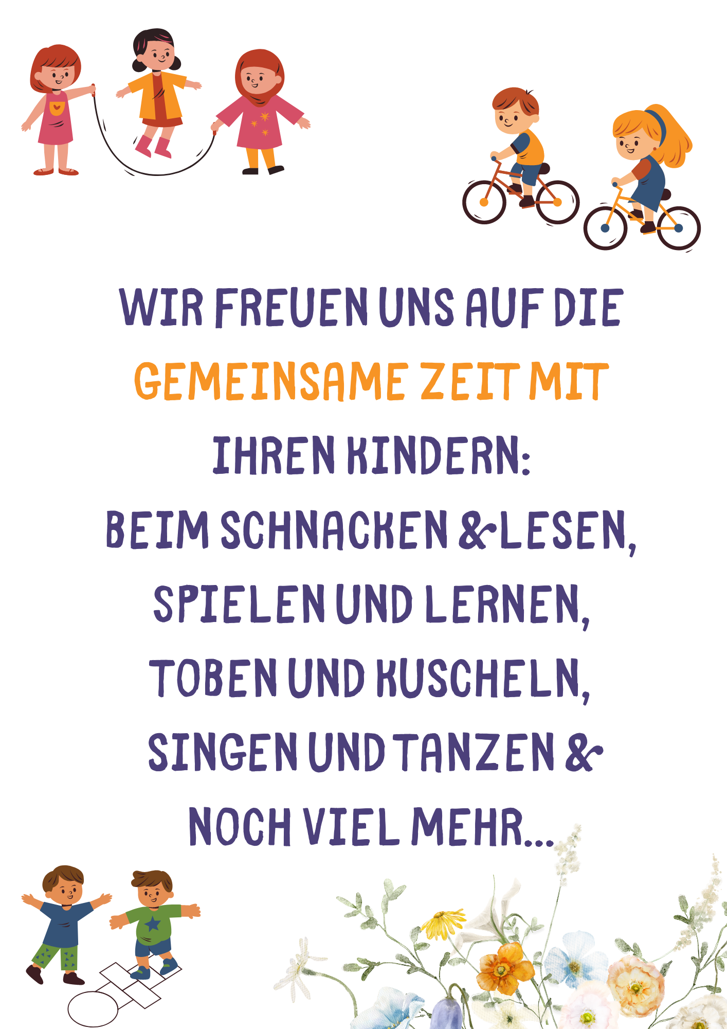 Begrüßung im neuen Kita Jahr kostenlose Aushänge warsewiczs Webseite!