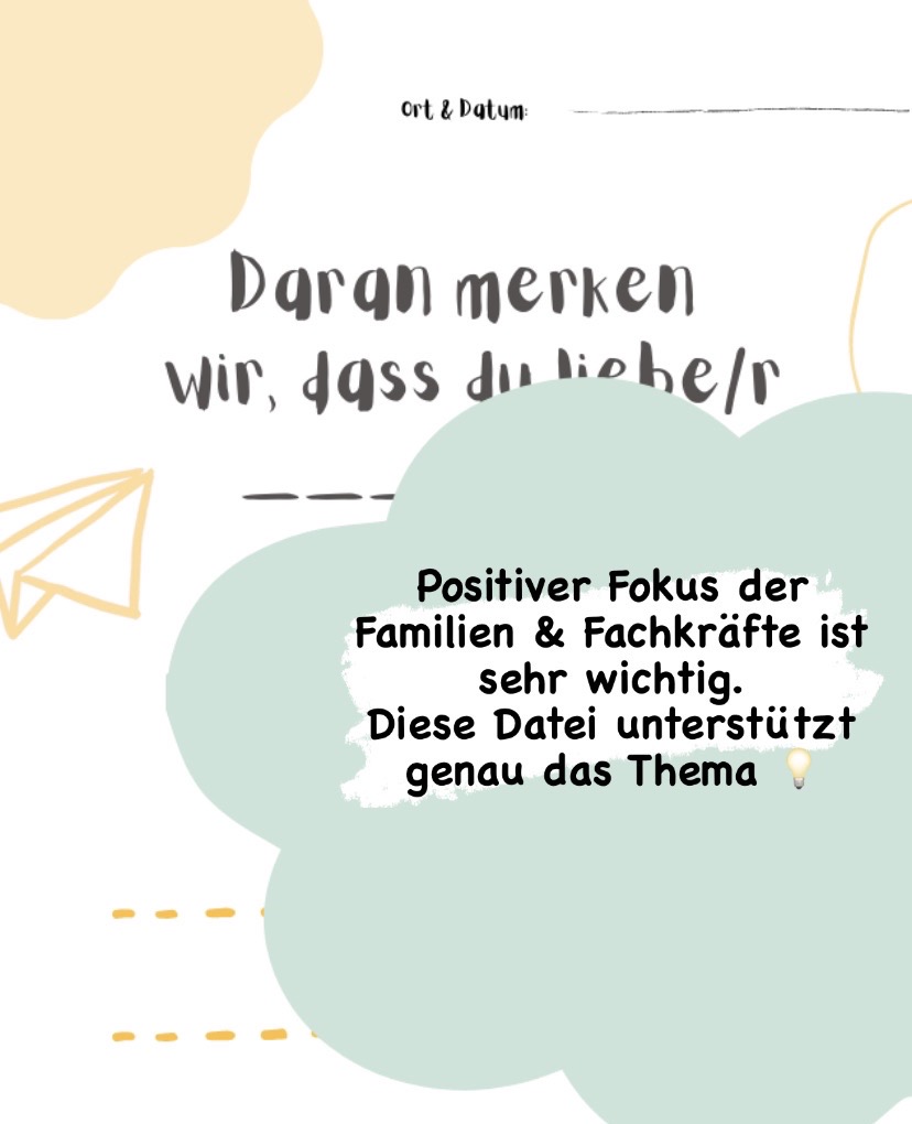 Reflexionsbogen für Eltern & Fachkräfte nach einer Eingewöhnung des Kindes