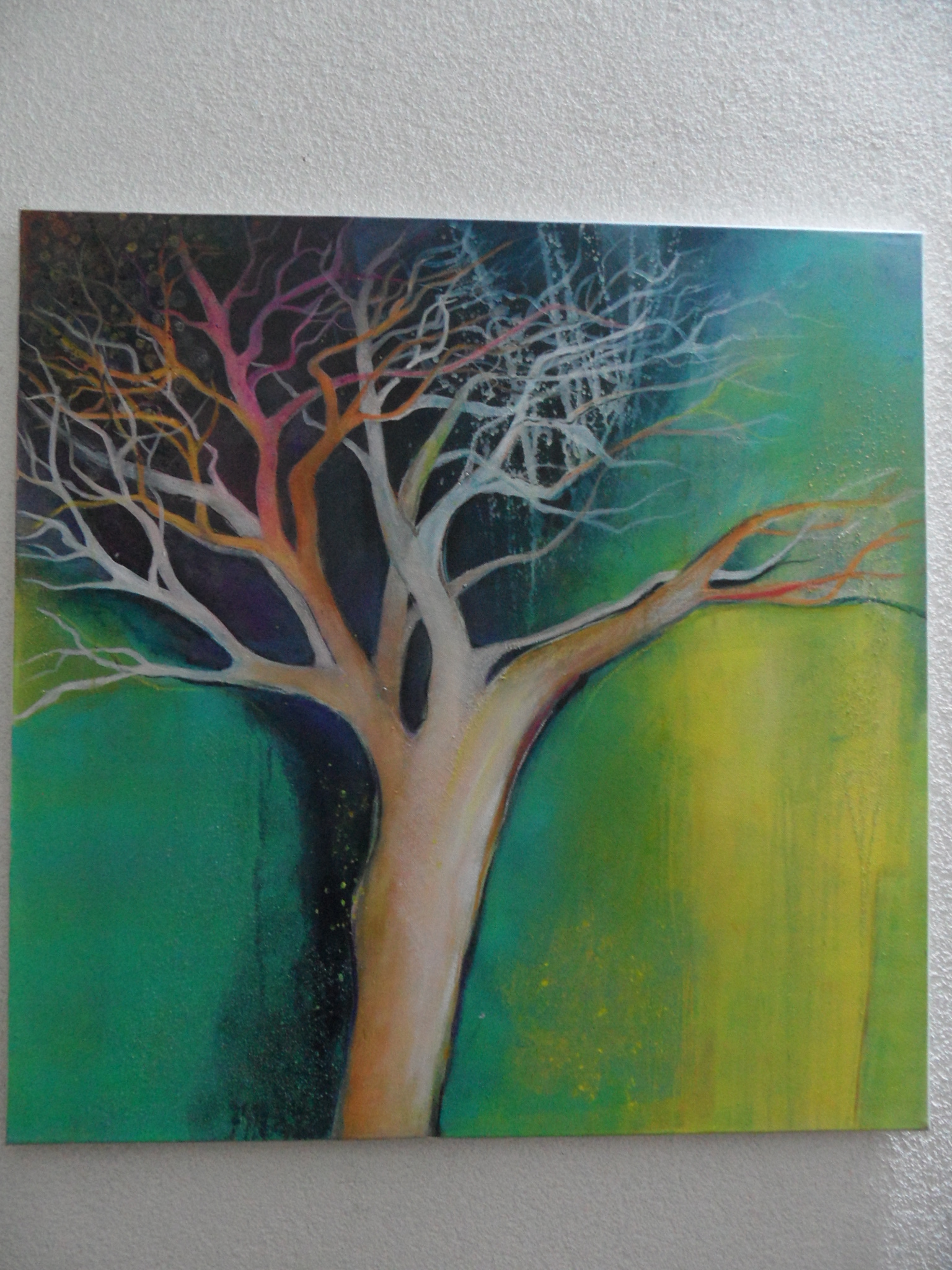 Filigraner Baum, Acryl, 80x80
