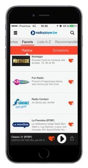 Radioplayer.be, l'appli sur smartphone