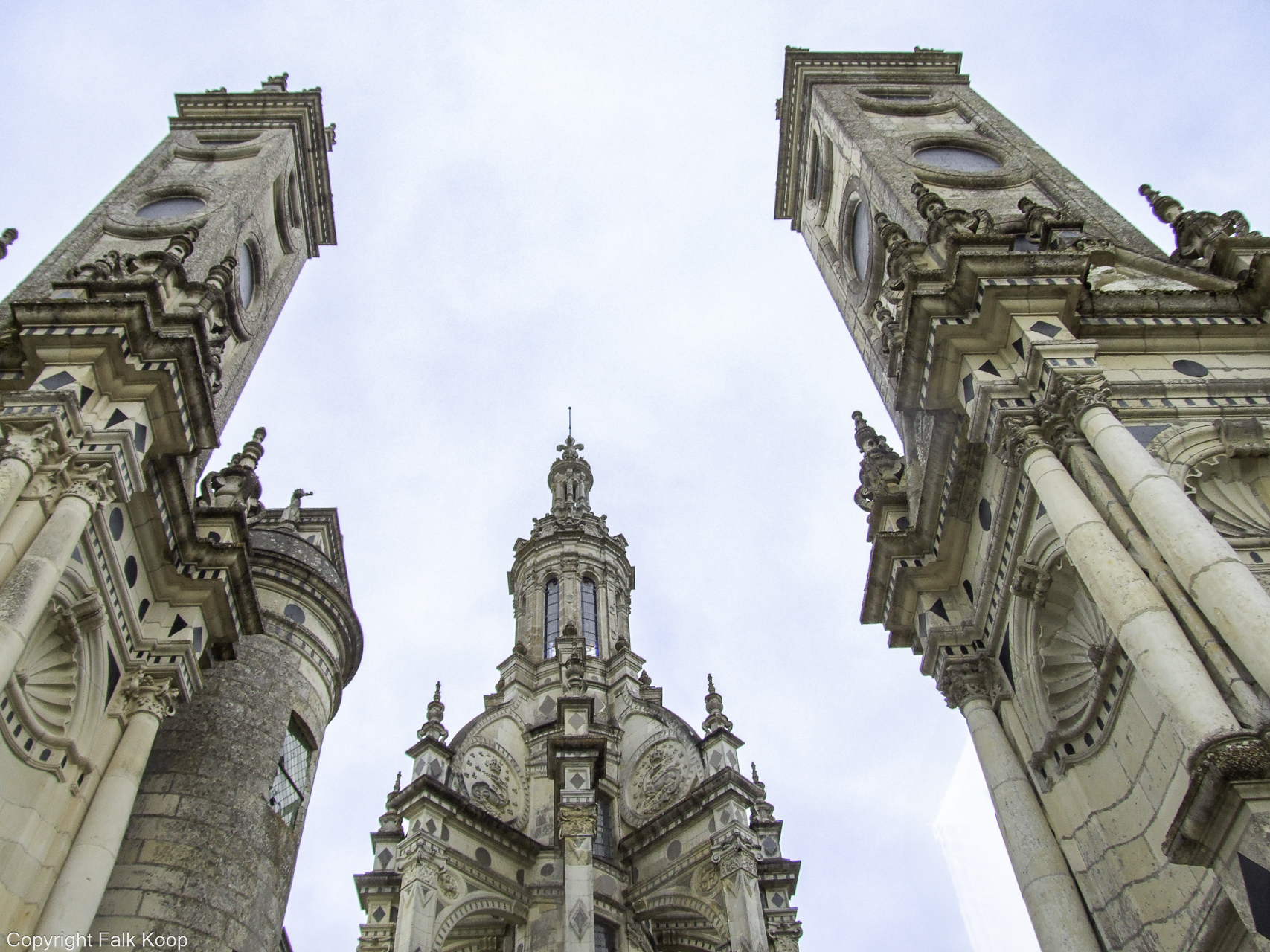 Die Dachlandschaft des Château de Chambord