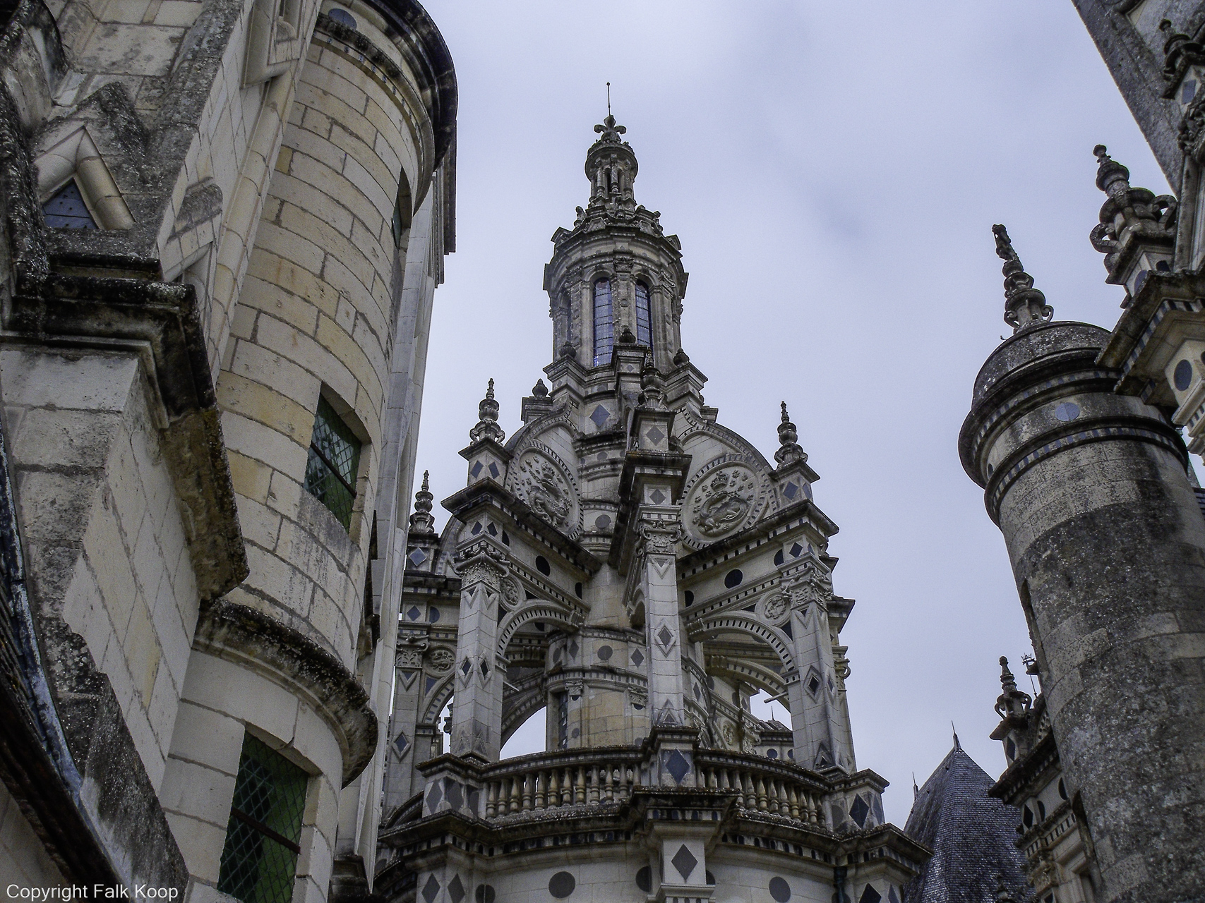 Die Dachlandschaft des Château de Chambord
