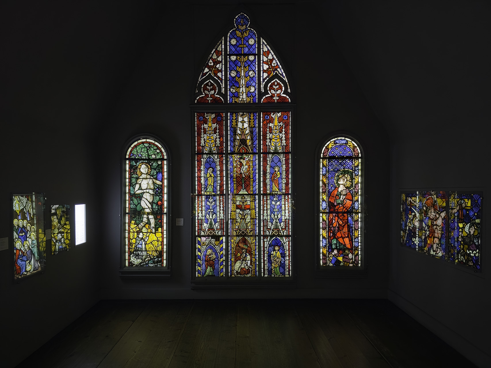 Bleiverglasungen aus dem 15. Jh. im Musée de l'Œuvre Notre-Dame in Strasbourg 