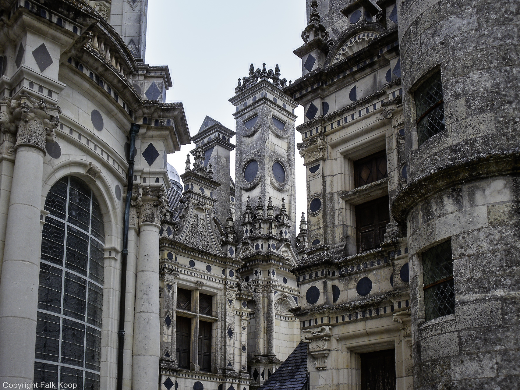 Die Dachlandschaft des Château de Chambord