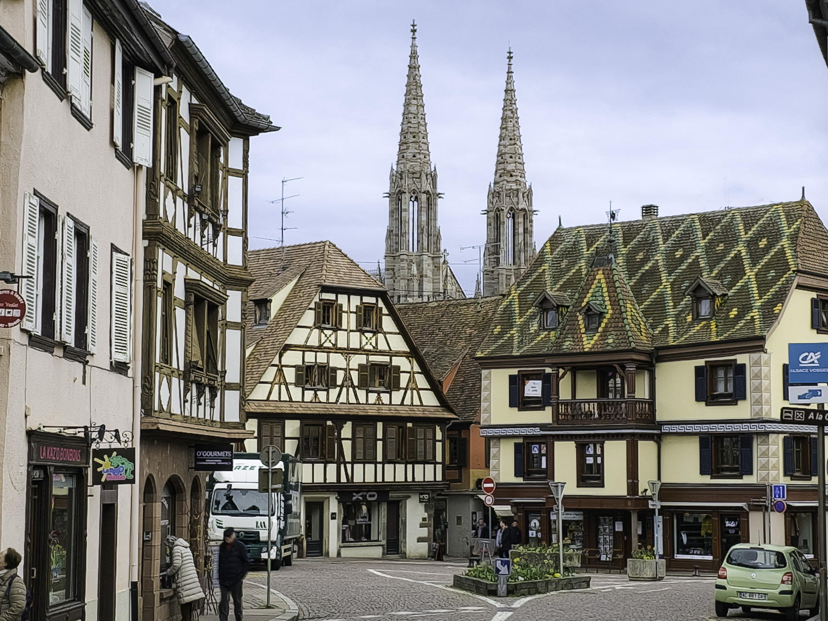 Bild: Am Place d´Étoile, Obernai