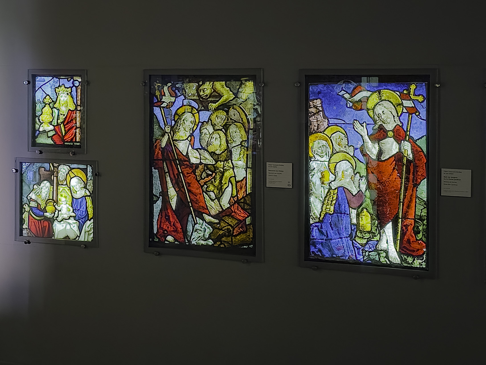 Bleiverglasungen aus dem 15. Jh. im Musée de l'Œuvre Notre-Dame in Strasbourg 