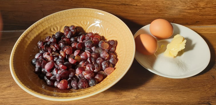 Bild: Clafoutis aux raisins et Crème de cassis