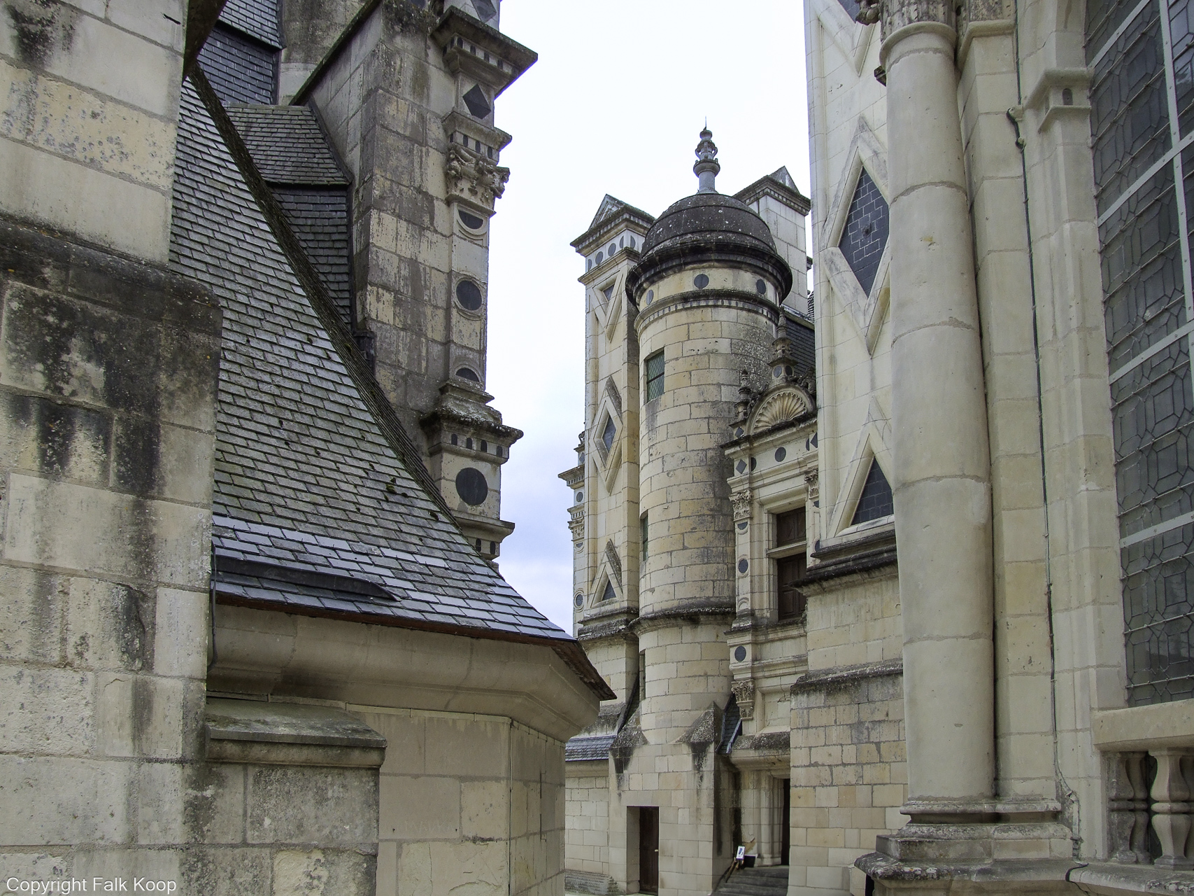 Die Dachlandschaft des Château de Chambord