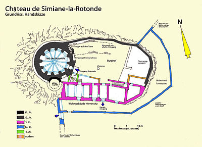 Bild: Plan des Château de Simiane-la-Rotonde