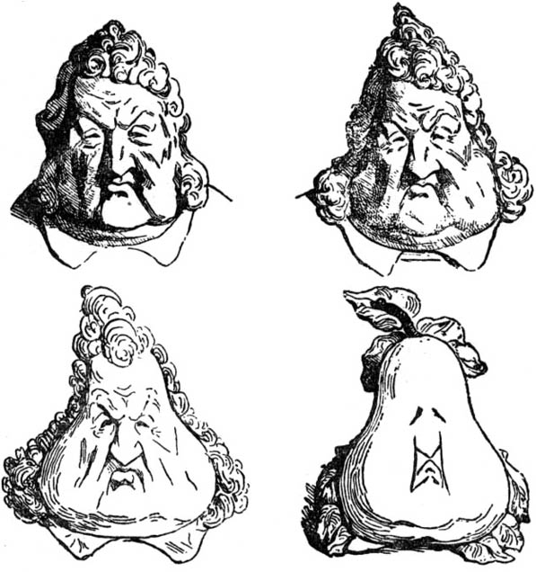 Honoré DAUMIER, La métamorphose du roi Louis-Philippe en poire, 1834, lithographie