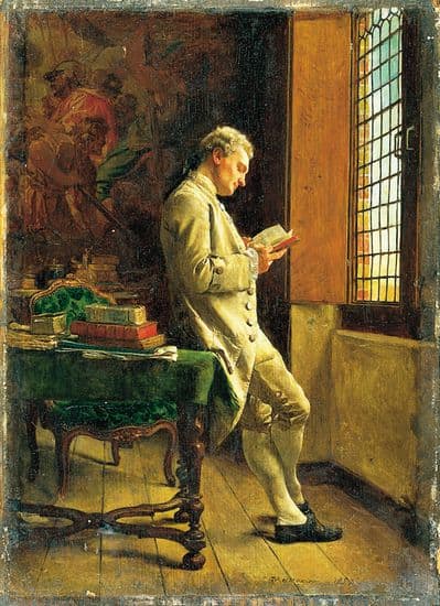 Ernest MEISSONIER, Le Liseur Blanc (1857), huile sur toile