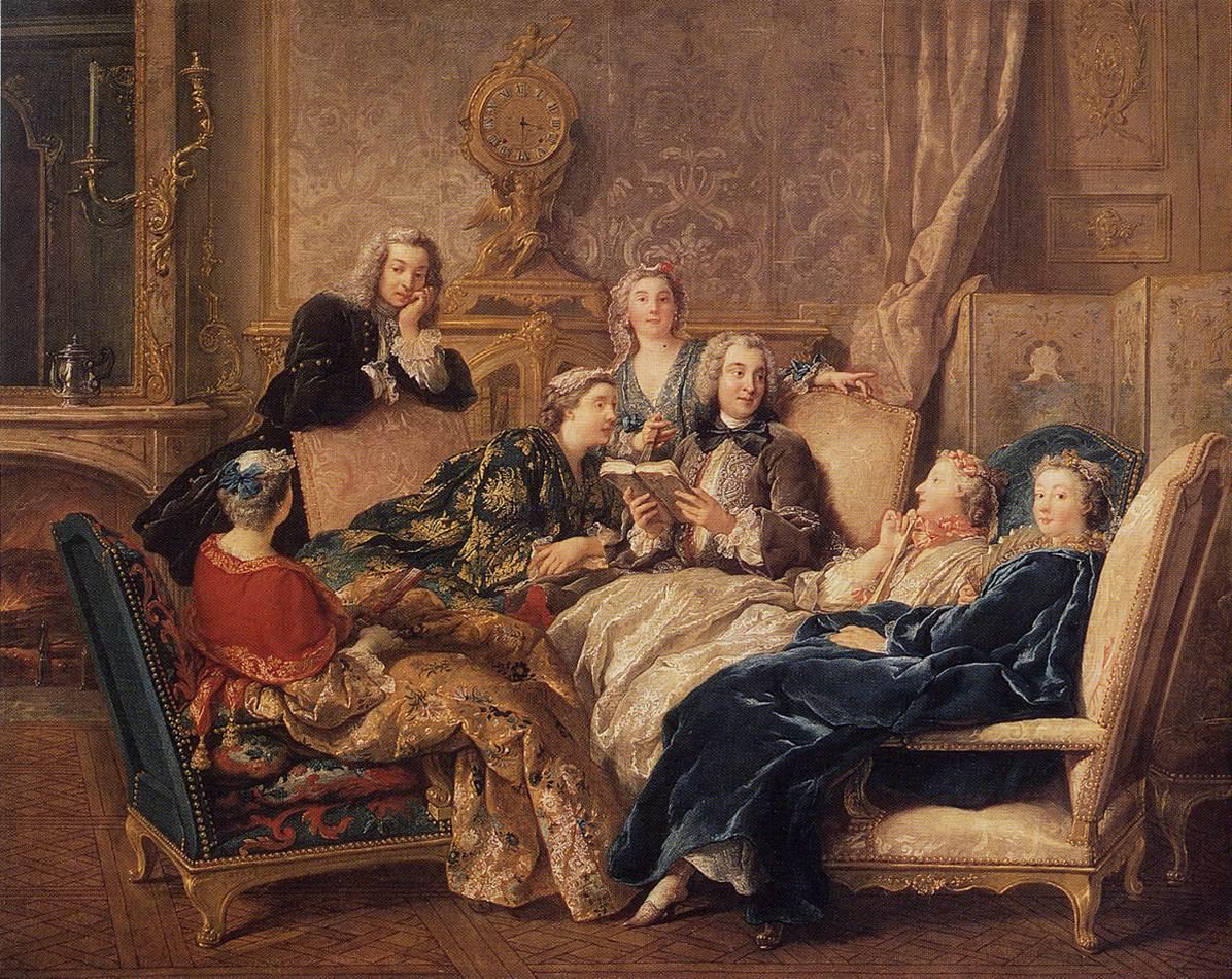 Lecture de Molière, Jean-François de TROY (vers 1728)