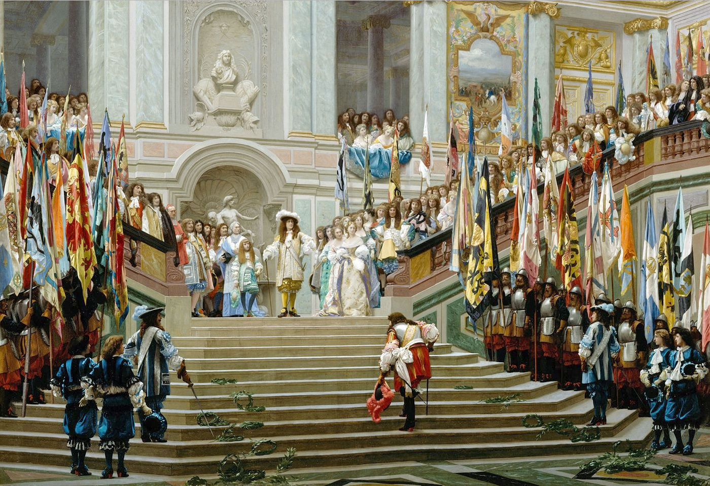 Jean-Léon GÉRÔME, "Réception du Grand Condé par Louis XIV" (1878), huile sur toile