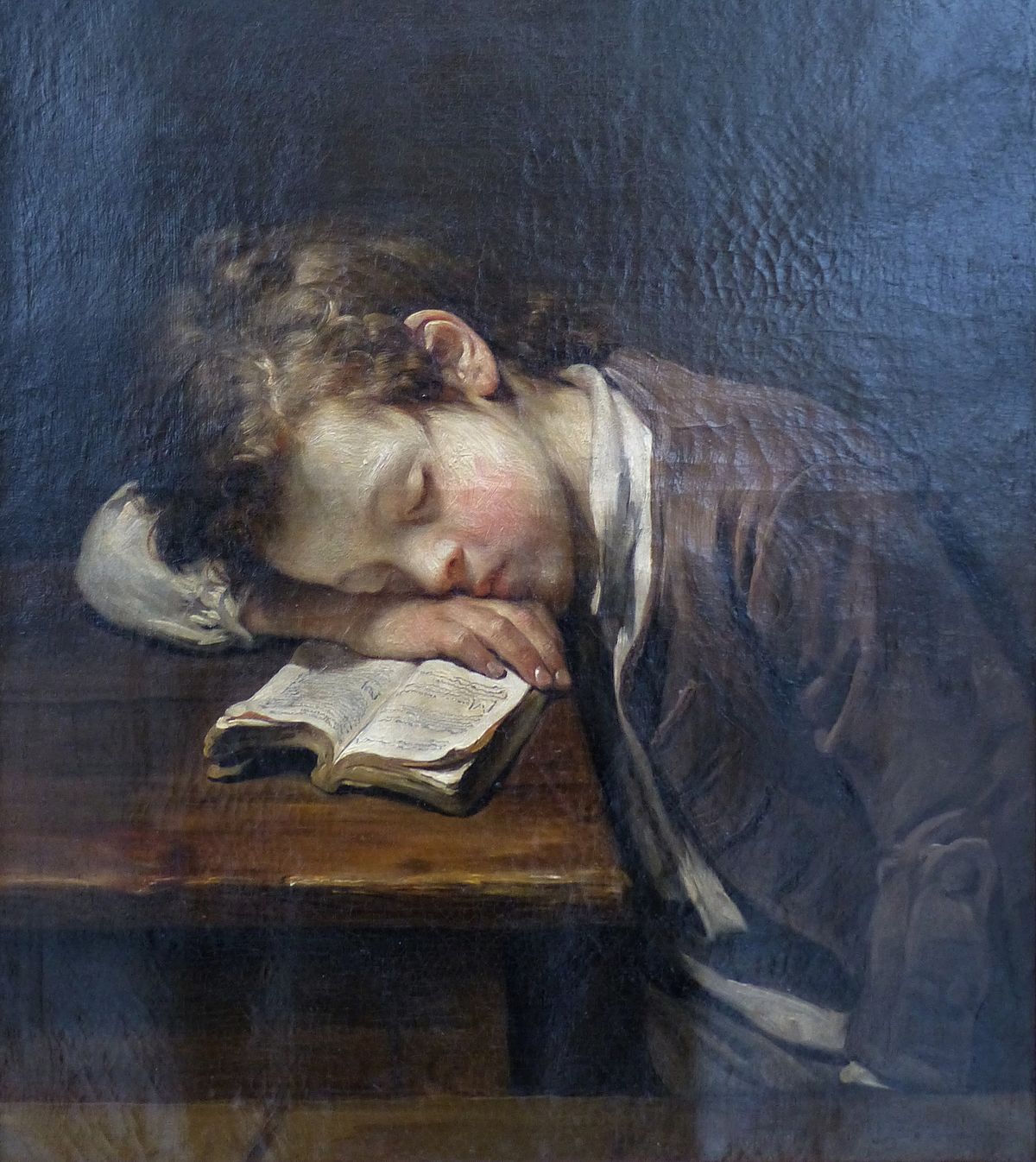 Jean-Baptiste GREUZE, Le Petit Paresseux (1755), huile sur toile, 65 x 54,5 cm