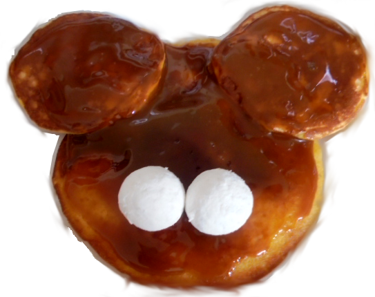 気が向いてクマちゃんパンケーキを作ったら、こんなん出来ました(;・∀・)