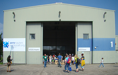 Kleiner Hangar der Aeronauten am Alten Flugplatz Frankfurt
