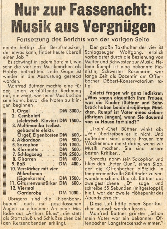 Offenbach Post, 1. Februar 1964, Seite 2 (Detail)