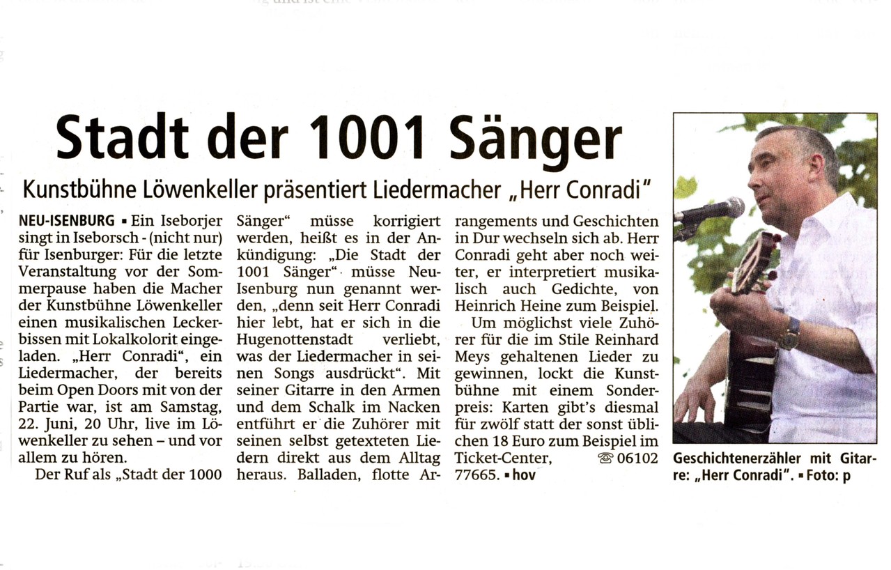Offenbach Post, 10. Juni 2013