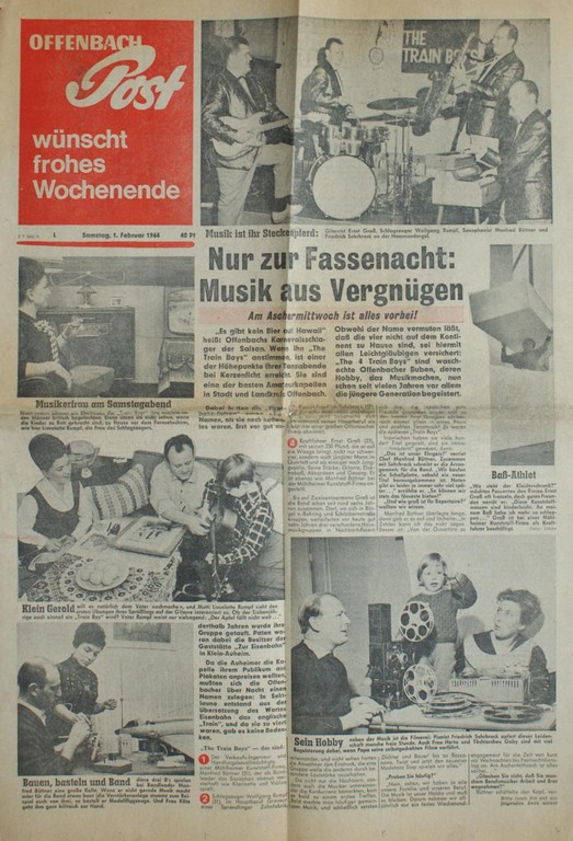 Titelseite Offenbach Post, 1. Februar 1964