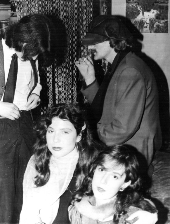 Vor'm Auftritt, v.l.n.r.: Harald "Öli" Ölschläger, Doris Assenheimer, Gisela Mettele, Walter "Waldy" Brand