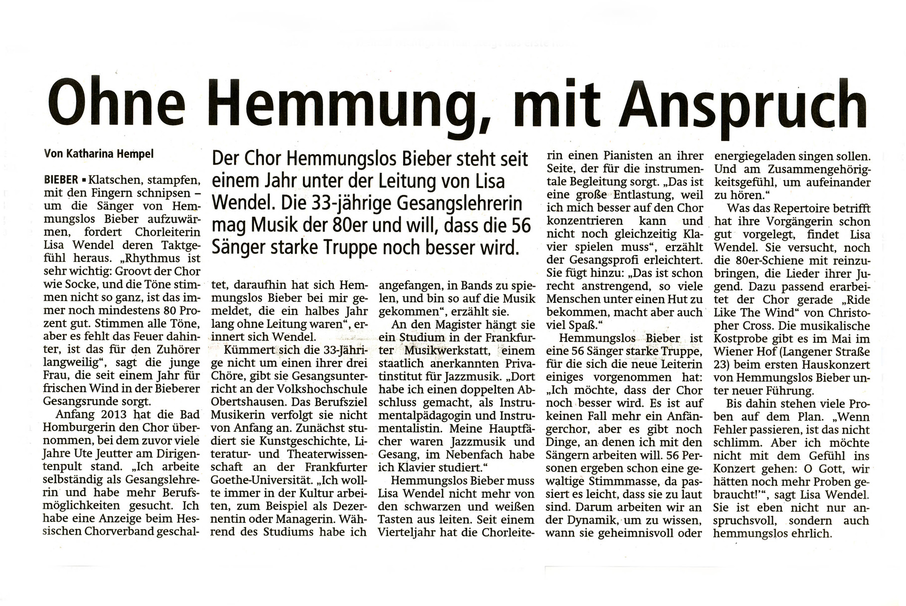 Offenbach Post 5. Februar 2014
