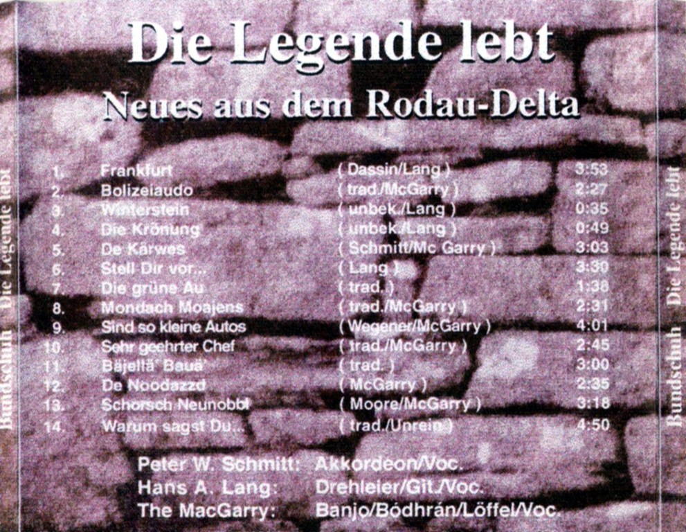 CD "Die Legende lebt" - Backcover