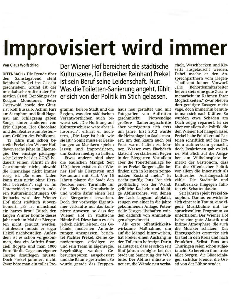 Offenbach Post, 7. Oktober 2013